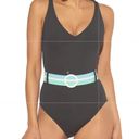 Bleu Rod Beattie  Belted Black Tank One Piece Swimsuit Black 12 NWT Photo 2