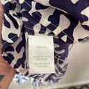 Lilly Pulitzer  navy blue coral print silk blouse M Photo 8