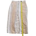 BCBGeneration  Midi Pencil Skirt Sand Combo Ivory Tan Stripes Pockets Size 6, S23 Photo 6