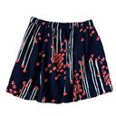 Cooperative  Navy Red Heart Print Valentines Skirt Size Small Photo 1