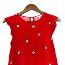 Popsugar  Floral Mini Shift Dress Ruffle Whimsical Romantic Valentine Feminine S Photo 2