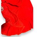 Holding Horses  Anthropologie Red Linen Midi Ruffle Wrap Skirt SZ 0 Photo 4