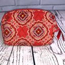 Vera Bradley  Red Floral Cosmetic Case Makeup Bag Photo 1