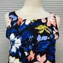 Parker Adyson  NWT Black Blue Floral Sleeveless Peplum Top Size Small Photo 1