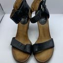 Miz Mooz  Verona Collection Open-Toe Black Leather Chunky Heel Sandals Sz 40 US 9 Photo 1