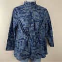 Woman Within  Blue Camouflage Lightweight Cotton Utility Jacket Top  L 18 20 Photo 1