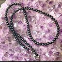 Onyx Dainty silver black  beaded necklace Photo 6