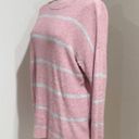 American Eagle Women's Pink/Gray Striped Jegging Fit Crew Neck Sweater Size S Photo 4