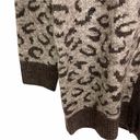 RD Style  Cardigan Leopard Animal Print Brown Gray Oversized NWT Size Small Photo 6