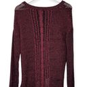 Sanctuary Women’s Easy Marle Knit Sweater in Scarlet Red and Black Size Small Photo 2