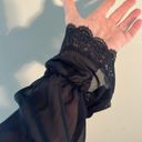 Ava James  blouse sheer sleeves with lace cuff Photo 2