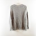 American Eagle Crewneck Pullover Chunky Ribbed Sweater Gray Medium Photo 7