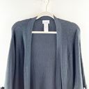 Tommy Bahama  Cotton Bell Tie Sleeve Duster Cardigan Sweater Black XL Photo 6