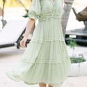 Flying Tomato Ruffle Trim Midi Dress Photo 0