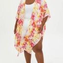 Torrid NWT  Pink Yellow Tie Dye Duster Kimono Women's Size 2/2X Photo 1