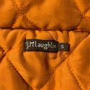 J. McLaughlin  Burnt Orange Quilted 100% Silk Snap Up Size Small Jacket. Photo 4