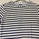 Lands'End Lands’ End Women’s Crewneck Long Sleeve Rash Guard Swim Top Blue Stripe Sz XXS Photo 1