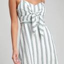 Lush Clothing Lush Midi Green And White Dress Photo 0