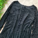 Oleg Cassini Vtg  Black Tie Silk Beaded Sheer Sleeve Formal Evening Dress Size 6 Photo 3