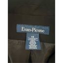 Evan Picone Black Notched Collar Single Button Closure Blazer Size 14 Photo 2