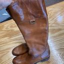 Frye  Riding Boots Womens 8.5 M Brown Leather Side Zipper Knee High Round Toe S24 Photo 7