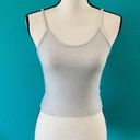 Urban Outfitters  striped silver and white tank top in size small Photo 0