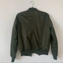 American Eagle Army Green Bomber Jacket Photo 3