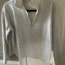 Quarter Zip Pullover Gray Size M Photo 0