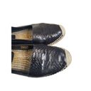 Saint Laurent  Paris Black Leather Espadrille Flats size 37.5 Photo 2