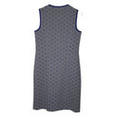 W By Worth Womens  Sheath Gray Blue Quilted Sleeveless Half Zip Midi Dress Size 8 Photo 1