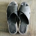 Franco Sarto Womens Barb Black Leather Platform Slide Sandals Size 9 M Photo 1