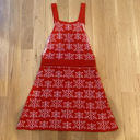 Christmas Sweater Dress Bow Present Red Gold Small Size M Photo 2