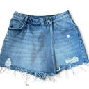 ZARA  Skort With Front Flap Size 4 Cute Skirt With Inside Shorts Distressed Style Photo 0