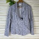 Olive & Oak  Light Grey Space Dye Cotton Stretch Moto Jacket Photo 0