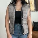 Banana Republic NWT  Down Herringbone Plaid Puffer Vest button front size XS Photo 7