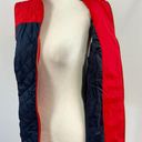 Charter Club New  Colorblocked Quilted Vest Full Zip Navy Blue Red Photo 11