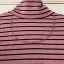 L.L.Bean  Women's Ultrasoft Sweatshirt Full-Zip Mock-Neck Jacket Orchid Stripe Photo 6