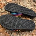 Vans  Range Slide-On Women's Size 6 Sandals Slides Rainbow Mini Check Shoes Photo 4