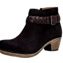 Dansko  Tivoli Michelle Ankle Bootie Braided Leather Almond Toe Heeled Black 10 Photo 0