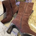 Mootsies Tootsies Mootsie Tootsie Faux Suede Brown Dress Boots NWOT Photo 0