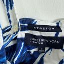 Jones New York  Signature Stretch Blue White Tropical Palm Leaf Dress Size 4 Photo 2