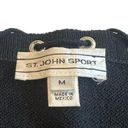 St. John  Sport Black 3/4 Sleeve Shirt Blouse Top Wool Blend Stretch Size Medium Photo 7