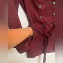 Banana Republic  Burgundy Belted Trench Coat Size Small Fall Posh Classic Photo 2