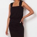 Sundry  | Square Neck Ruched Black Dress‎ size 4 Evereve Photo 0