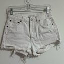 ZARA High Rise Distressed Denim Shorts Photo 3