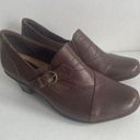 Earth Origins Women's  Brown Leather Heels Clogs Size 8.5 M EUC! Photo 0