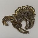 Oscar de la Renta Beautiful Vintage Signed Oscar Brooch Pin Gold Tone Feathers -  Photo 6