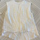 Central Park West  Women’s White Front Pocket Layered Tank Top Photo 6