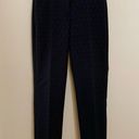 Talbots  Signature Jacquard Polka Dot Ankle Length Pants in Black Size 2 Photo 2