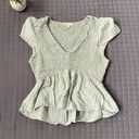 American Eagle Smocked Peplum Tee Photo 0